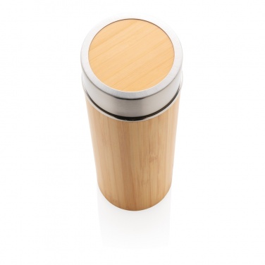 Logotrade promotional gift picture of: Leak proof bamboo vacuum bottle
