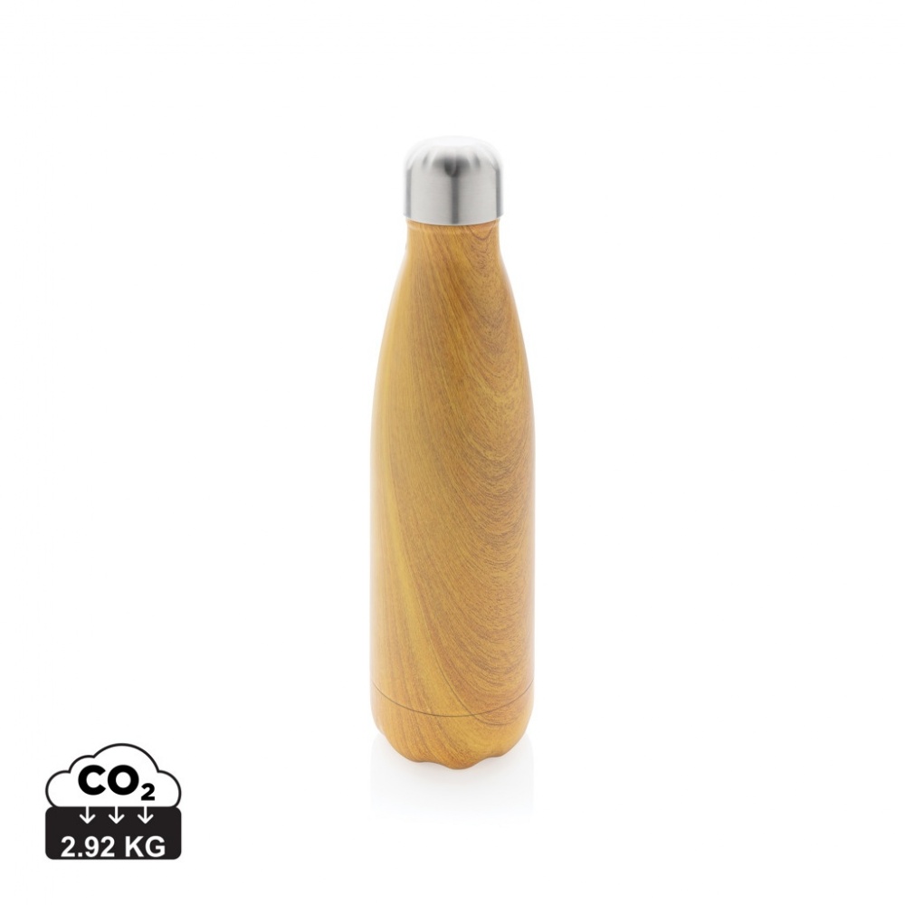 Logotrade promotional items photo of: Vacuum insulated stainless steel bottle with wood print