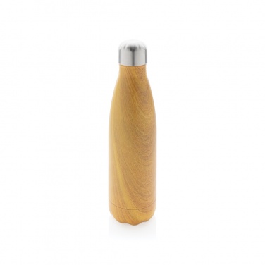 Logotrade promotional merchandise picture of: Vacuum insulated stainless steel bottle with wood print
