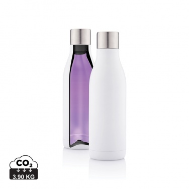 Logo trade promotional items image of: UV-C steriliser vacuum stainless steel bottle