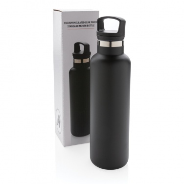Logo trade promotional merchandise image of: Vacuum insulated leak proof standard mouth bottle