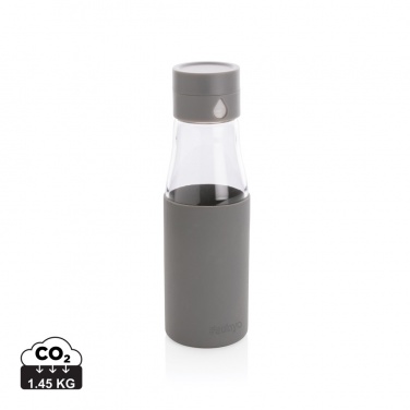 Logotrade business gifts photo of: Ukiyo glass hydration tracking bottle with sleeve
