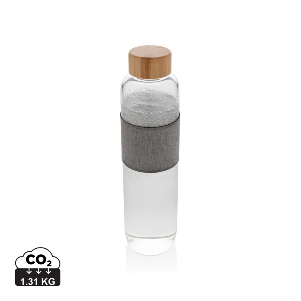 Logotrade promotional item picture of: Impact borosilicate glass bottle with bamboo lid