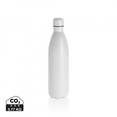 Logo trade promotional giveaways image of: Solid colour vacuum stainless steel bottle 1L