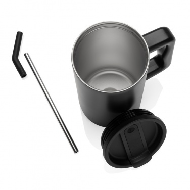 Logo trade promotional gifts image of: Cube RCS certified recycled steel mug 800ml