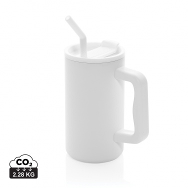 Logo trade corporate gifts image of: Cube RCS certified recycled steel mug 800ml