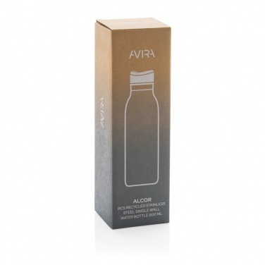 Logotrade business gift image of: Avira Alcor RCS Re-steel single wall water bottle 600 ML