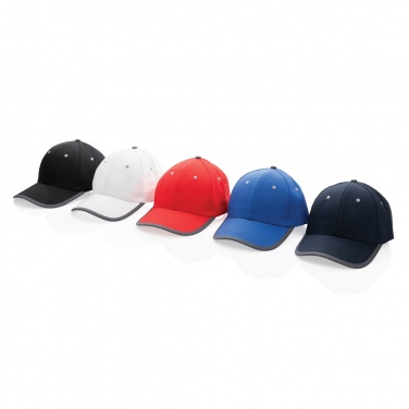 Logo trade promotional gift photo of: Impact AWARE™ Brushed rcotton 6 panel contrast cap 280gr