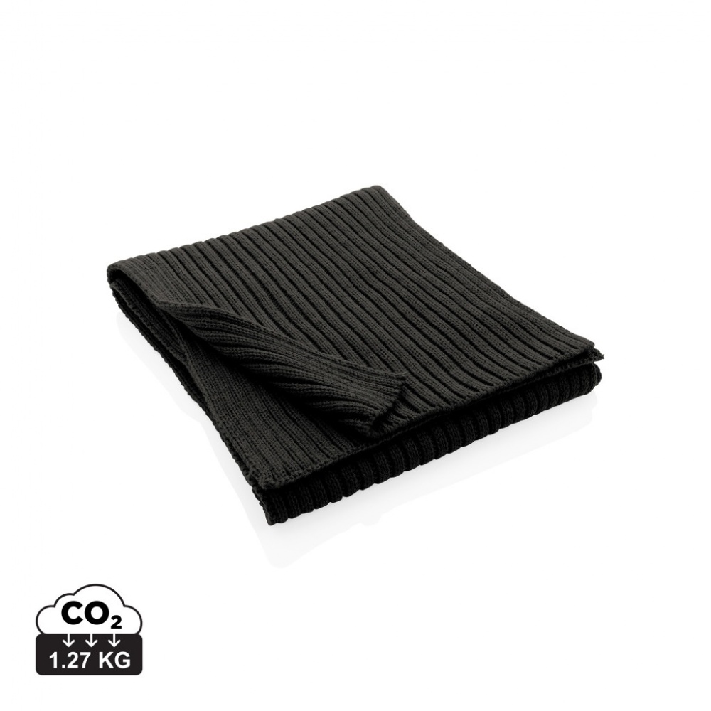 Logo trade corporate gifts image of: Impact AWARE™ Polylana® knitted scarf 180 x 25cm