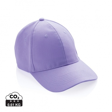 Logo trade corporate gifts image of: Impact 6 panel 280gr Recycled cotton cap with AWARE™ tracer