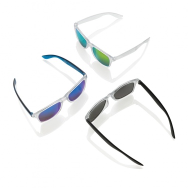 Logo trade promotional merchandise picture of: Gleam RCS recycled PC mirror lens sunglasses