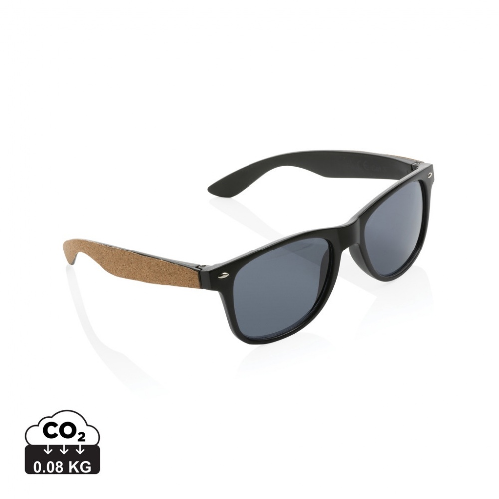 Logotrade advertising product picture of: GRS recycled PC plastic sunglasses with cork