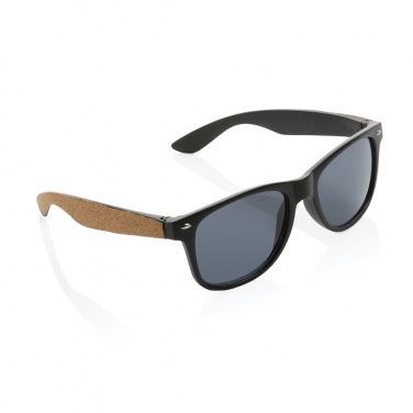 Logo trade promotional gifts picture of: GRS recycled PC plastic sunglasses with cork