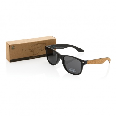 Logo trade corporate gifts picture of: GRS recycled PC plastic sunglasses with cork