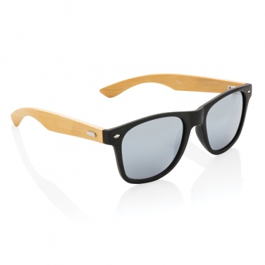 Logo trade business gift photo of: Bamboo and RCS recycled plastic sunglasses