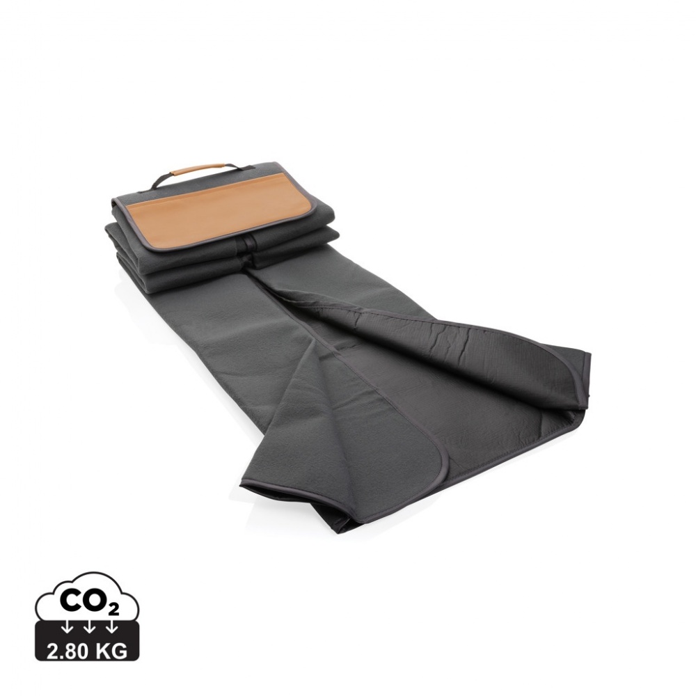 Logotrade promotional giveaway image of: Impact AWARE™ RPET picnic blanket with PU cover