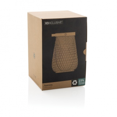 Logotrade promotional gift image of: Aurora RCS recycled plastic USB re-chargeable table lamp