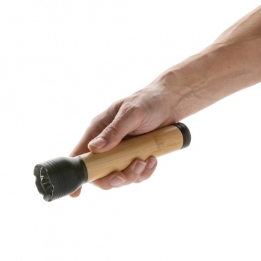 Logo trade corporate gift photo of: Lucid 5W RCS certified recycled plastic & bamboo torch