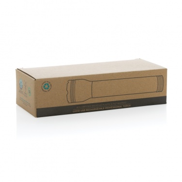 Logo trade promotional merchandise picture of: Lucid 5W RCS certified recycled plastic & bamboo torch