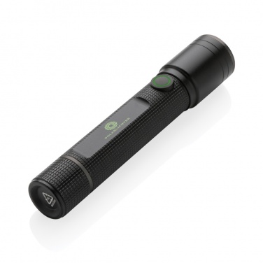 Logo trade promotional items image of: Gear X RCS recycled aluminum USB-rechargeable torch