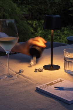 Logotrade promotional giveaway image of: Zenic RCS recycled plastic USB re-chargable table lamp