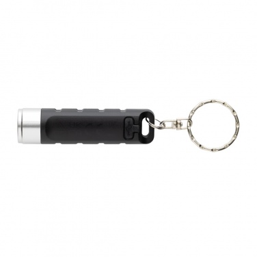 Logo trade promotional items image of: Globix RCS recycled plastic USB re-chargeable keychain torch