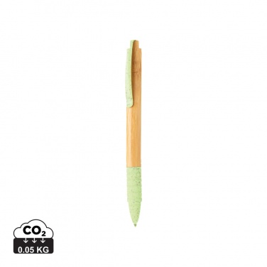Logo trade promotional giveaways picture of: Bamboo & wheat straw pen