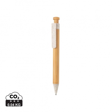 Logotrade promotional giveaway image of: Bamboo pen with wheatstraw clip