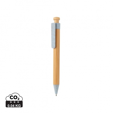 Logotrade promotional giveaway picture of: Bamboo pen with wheatstraw clip