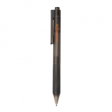 Logotrade promotional merchandise picture of: X9 frosted pen with silicone grip