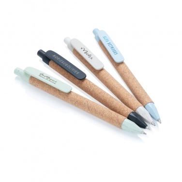 Logo trade corporate gifts picture of: Write wheatstraw and cork pen