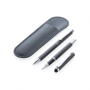 Logo trade promotional giveaways picture of: Swiss Peak deluxe pen set in PU pouch