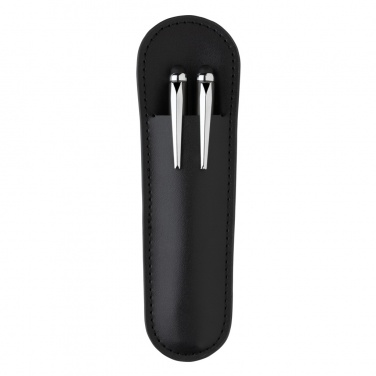 Logo trade promotional items picture of: Swiss Peak deluxe pen set in PU pouch