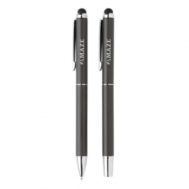Logo trade promotional giveaways picture of: Swiss Peak deluxe pen set in PU pouch