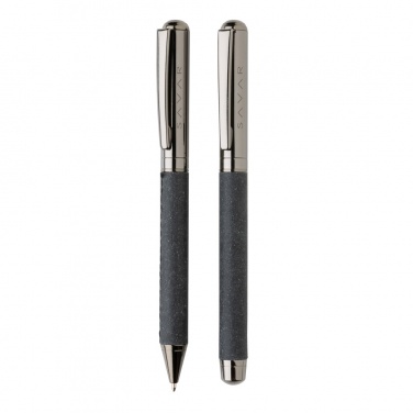 Logo trade promotional product photo of: Recycled leather pen set