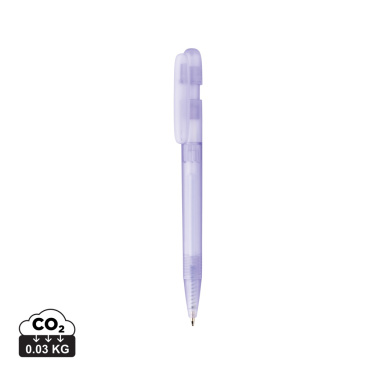 Logo trade promotional giveaway photo of: Devin GRS certified RABS pen transparent