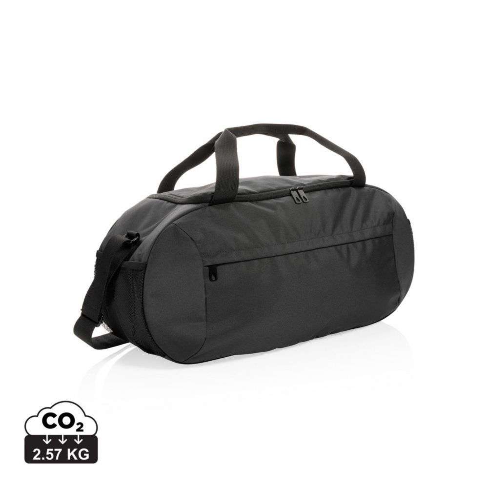 Logo trade business gifts image of: Impact AWARE™ RPET modern sports duffel