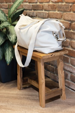 Logo trade promotional item photo of: Kezar AWARE™ 500 gsm recycled canvas deluxe weekend bag