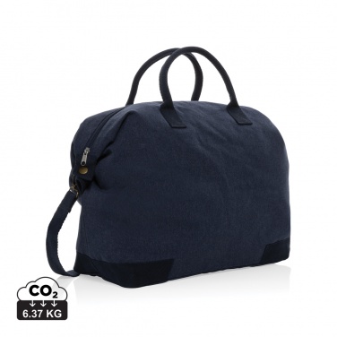 Logo trade corporate gift photo of: Kezar AWARE™ 500 gsm recycled canvas deluxe weekend bag