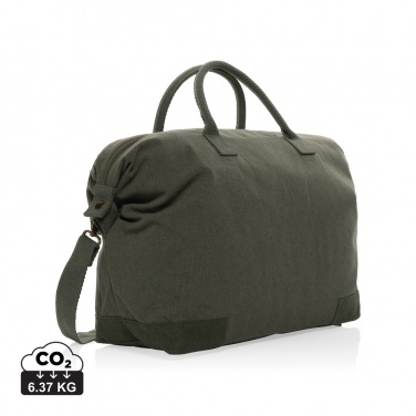 Logotrade advertising products photo of: Kezar AWARE™ 500 gsm recycled canvas deluxe weekend bag