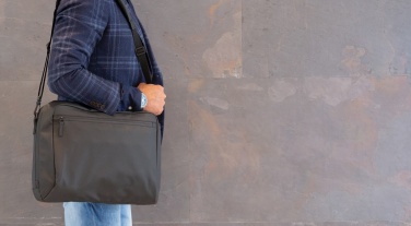 Logo trade advertising products image of: Fashion black 15.6" laptop bag PVC free