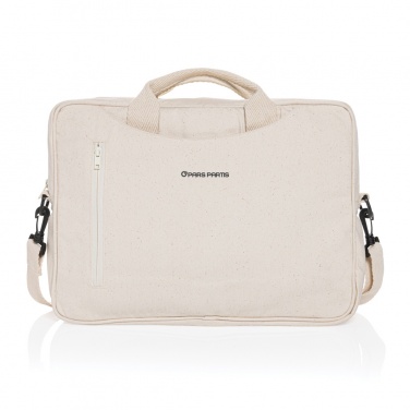 Logotrade advertising product image of: Laluka AWARE™ recycled cotton 15.4 inch laptop bag