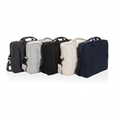 Logo trade business gifts image of: Laluka AWARE™ recycled cotton 15.4 inch laptop bag