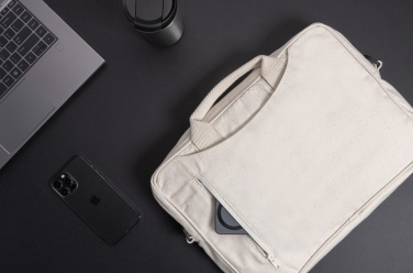Logo trade advertising product photo of: Laluka AWARE™ recycled cotton 15.4 inch laptop bag