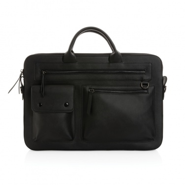 Logo trade business gifts image of: Swiss Peak GRS recycled PU 14 inch laptop bag