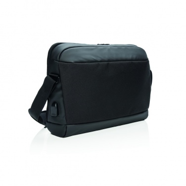 Logo trade promotional gifts picture of: Madrid RFID USB 15.6" laptop bag PVC free