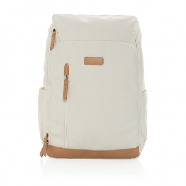 Logo trade promotional merchandise picture of: Impact AWARE™ 16 oz. recycled canvas 15" laptop backpack