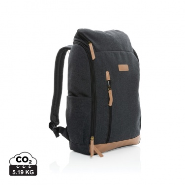 Logo trade promotional items picture of: Impact AWARE™ 16 oz. recycled canvas 15" laptop backpack