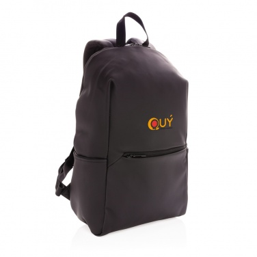 Logo trade promotional giveaways picture of: Smooth PU 15.6"laptop backpack