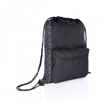 Logo trade promotional items picture of: AWARE™ RPET Reflective drawstring backpack